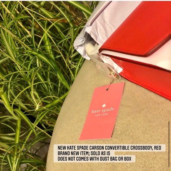 Purse: NEW Kate Spade Carson Convertible Crossbody, Red ๐ Bundle Me! - Picture 7 of 9